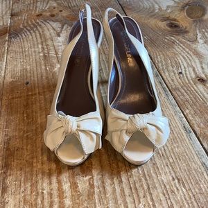 MADELINE - Tan Bow Heels (Size 7)